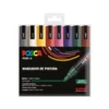 ROTULADOR UNI POSCA PC-5M/8C ESTUCHE DE 8 UNIDADES COLORES OSCUROS SURTIDOS