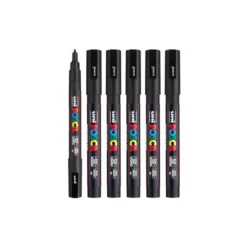 ROTULADOR UNI POSCA PC-3M MARCADOR DE PINTURA PUNTA CONICA 0,9-1,3 MM NEGRO