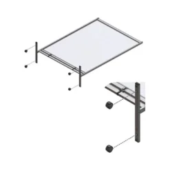 RUEDA GIRATORIA NOBO PARA PANTALLA SEPARADORA NOBO PREMIUM PLUS PACK DE 4 UNIDADES