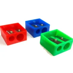 SACAPUNTAS LIDERPAPEL PLASTICO 2 USOS COLORES SURTIDOS