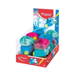 Sacapuntas Plastico Maped I-Gloo 1 uso con Deposito de Colores Surtidos