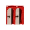 SACAPUNTAS LIDERPAPEL METALICO CUÑA 2 USOS COLOR ROJO