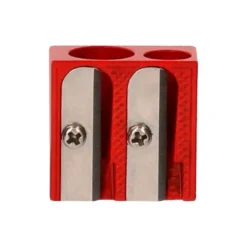 SACAPUNTAS LIDERPAPEL METALICO CUÑA 2 USOS COLOR ROJO