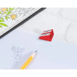 SACAPUNTAS LIDERPAPEL METALICO CUÑA 2 USOS COLOR ROJO