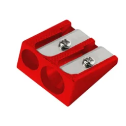 SACAPUNTAS LIDERPAPEL METALICO CUÑA 2 USOS COLOR ROJO