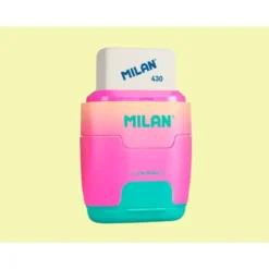 SACAPUNTAS MILAN COMPACT SUNSET PLASTICO 2 USOS CON GOMA DE BORRAR COLORES SURTIDOS