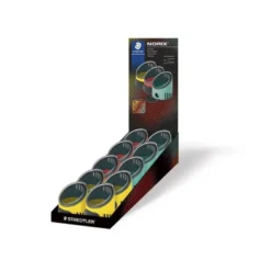 SACAPUNTAS STAEDTLER NORIX METALICO 8,2 MM CON DEPOSITO 1 USO CAJA DE 10 UNIDADES COLORES SURTIDOS