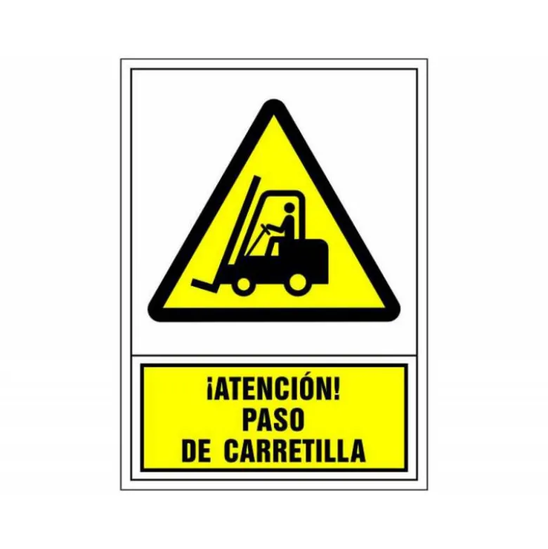 Señal marca Syssa paso carretilla
