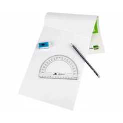 Semicirculo plastico marca Liderpapel 14 cm