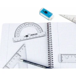 Semicírculo de plástico Marca Liderpapel 2 escalas