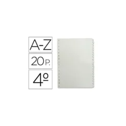 Separador alfabetico multifin 3002 plastico cuarto natural