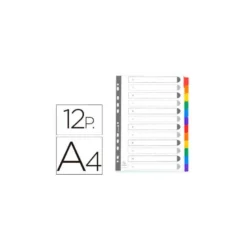 Separadores cartulina Exacompta Din A4 juego de 12 color blanco