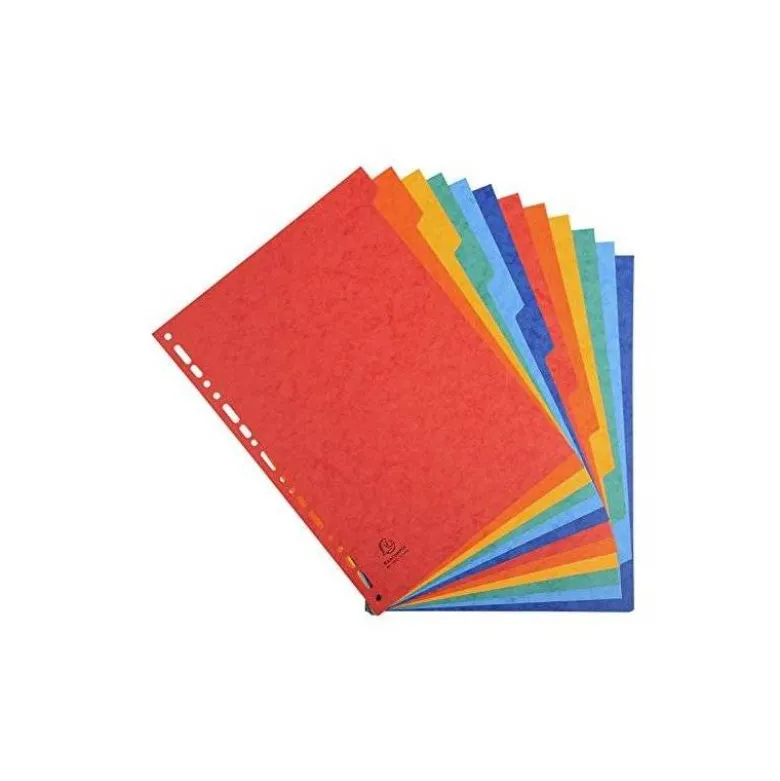 Separadores cartulina Exacompta Din A4 juego de 12 colores