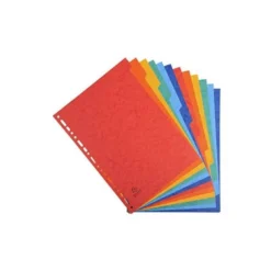 Separadores cartulina Exacompta Din A4+ juego de 12 colores