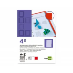 Separadores de plastico Liderpapel cuarto 11 taladros