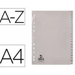 Separadores de plastico Q-Connect alfabeticos multitaladro din A4