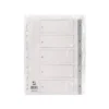 Separadores de plastico Q-Connect numericos multitaladro DIN A4
