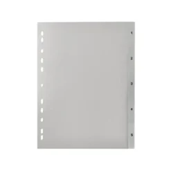 Separadores de plastico Q-Connect numericos multitaladro DIN A4