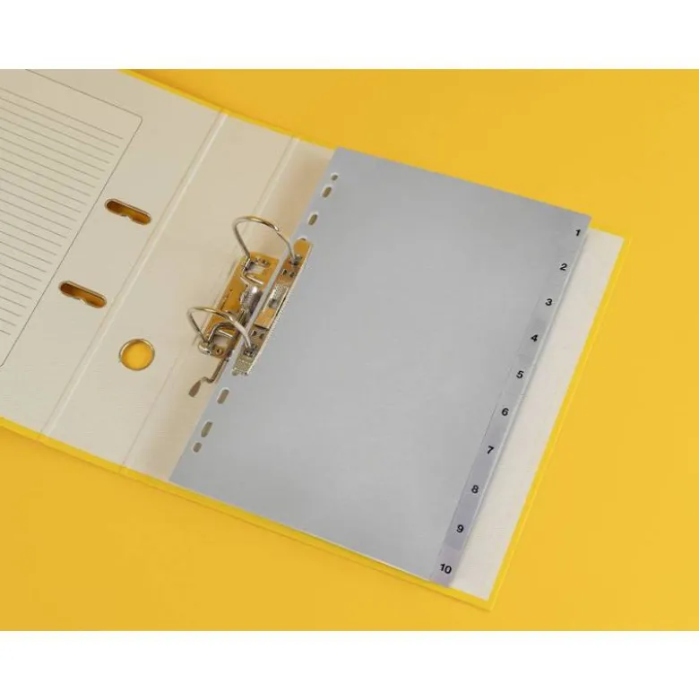 Separadores de plastico Q-Connect numericos multitaladro 1-10 DIN A4