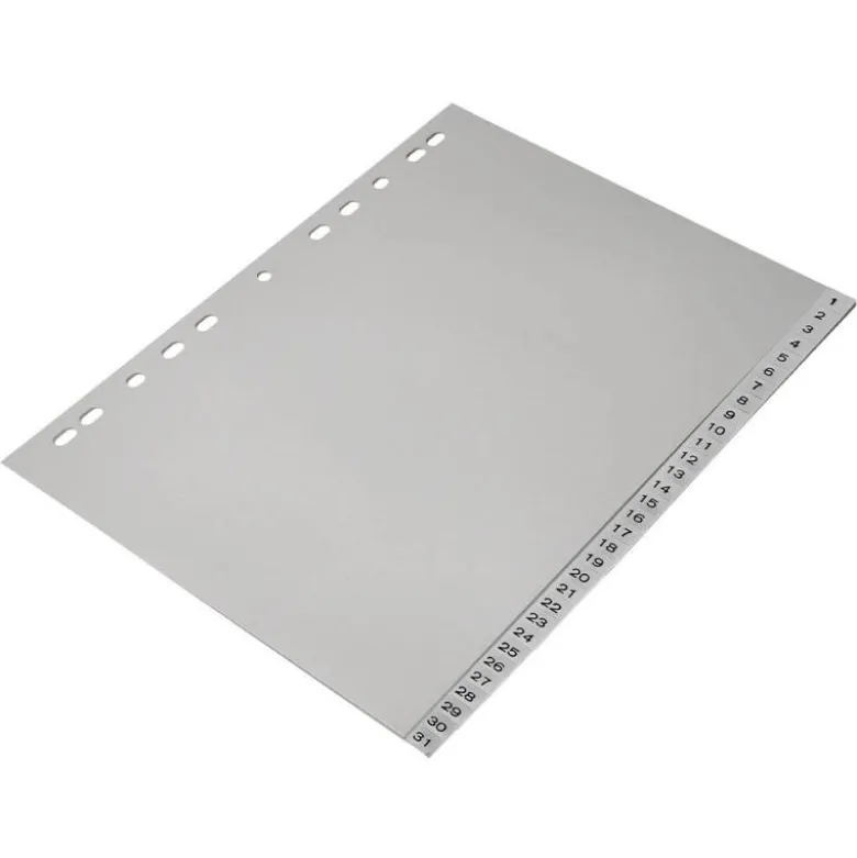 Separadores de plastico Q-Connect numericos multitaladro Din A4