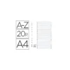 SEPARADOR EXACOMPTA CARTULINA BLANCA A-Z JUEGO DE 20 SEPARADORES DIN A4 11 TALADROS