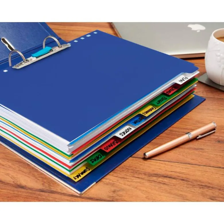 Separador liderpapel plastico juego de 5 separadores cuarto 11 taladros