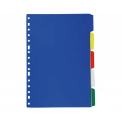 Separador liderpapel plastico juego de 5 separadores cuarto 11 taladros