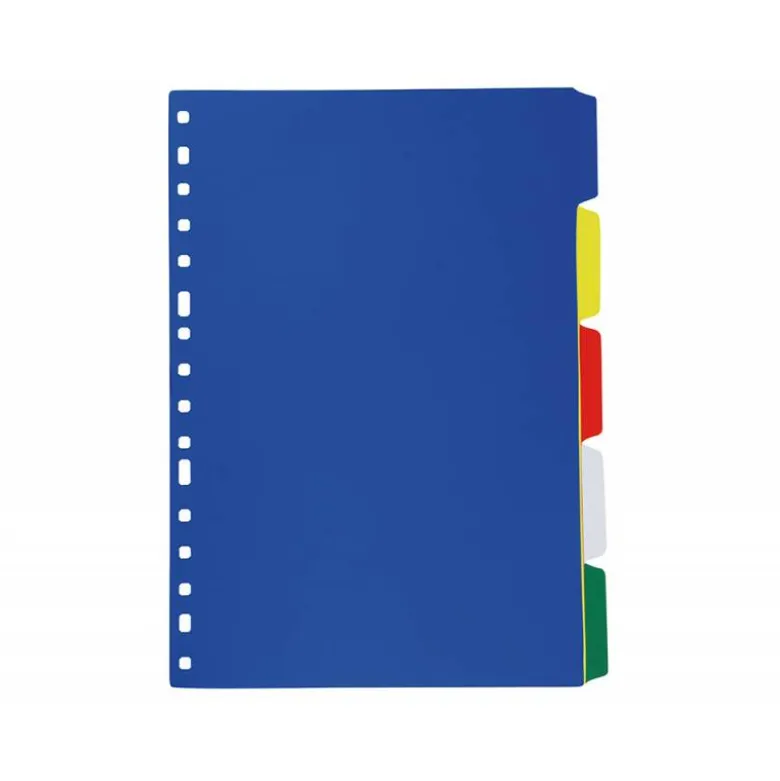 Separador liderpapel plastico juego de 5 separadores cuarto 11 taladros