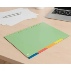 SEPARADOR LIDERPAPEL POLIPROPILENO JUEGO DE 5 SEPARADORES A4 MULTITALADRO 500 MICRAS