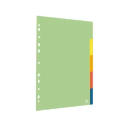 SEPARADOR LIDERPAPEL POLIPROPILENO JUEGO DE 5 SEPARADORES A4 MULTITALADRO 500 MICRAS