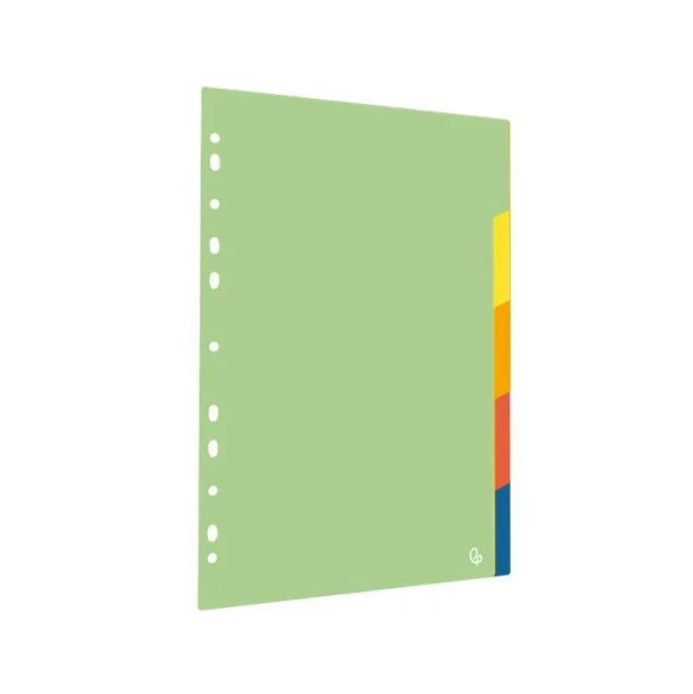 SEPARADOR LIDERPAPEL POLIPROPILENO JUEGO DE 5 SEPARADORES A4 MULTITALADRO 500 MICRAS