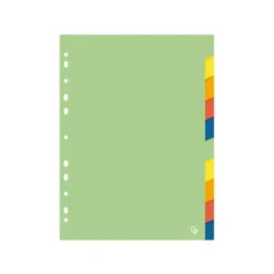 SEPARADOR LIDERPAPEL POLIPROPILENO JUEGO DE 10 SEPARADORES A4 MULTITALADRO 500 MICRAS
