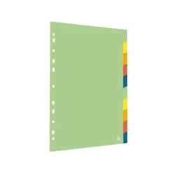 SEPARADOR LIDERPAPEL POLIPROPILENO JUEGO DE 10 SEPARADORES A4 MULTITALADRO 500 MICRAS
