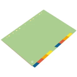 SEPARADOR LIDERPAPEL POLIPROPILENO JUEGO DE 10 SEPARADORES A4 MULTITALADRO 500 MICRAS