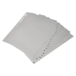 SEPARADOR NUMERICO MARCA Q-CONNECT PLASTICO 1-20 JUEGO DE 20 SEPARADORES DIN A4 MULTITALADRO