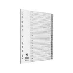 SEPARADOR NUMERICO MARCA Q-CONNECT PLASTICO 1-20 JUEGO DE 20 SEPARADORES DIN A4 MULTITALADRO