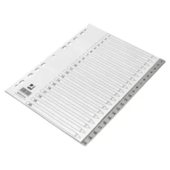 SEPARADOR NUMERICO MARCA Q-CONNECT PLASTICO 1-20 JUEGO DE 20 SEPARADORES DIN A4 MULTITALADRO
