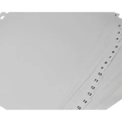 SEPARADOR NUMERICO MARCA Q-CONNECT PLASTICO 1-20 JUEGO DE 20 SEPARADORES DIN A4 MULTITALADRO