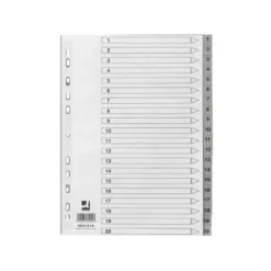 Separador Q-Connect Numerico 1-20 A4 multitaladro