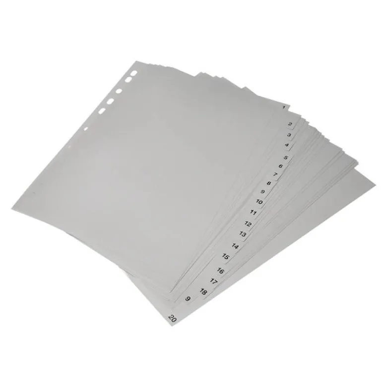 Separador Q-Connect Numerico 1-20 A4 multitaladro