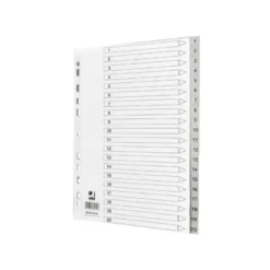 Separador Q-Connect Numerico 1-20 A4 multitaladro