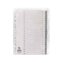 Separador Q-Connect Numerico 1-20 A4 multitaladro