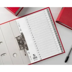 Separador Q-Connect Numerico 1-20 A4 multitaladro