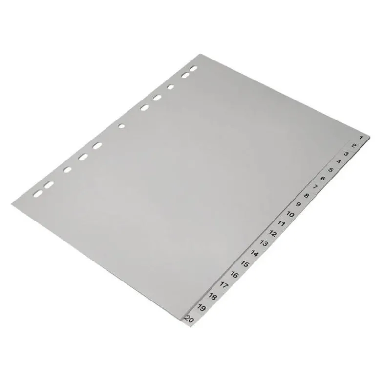 Separador Q-Connect Numerico 1-20 A4 multitaladro