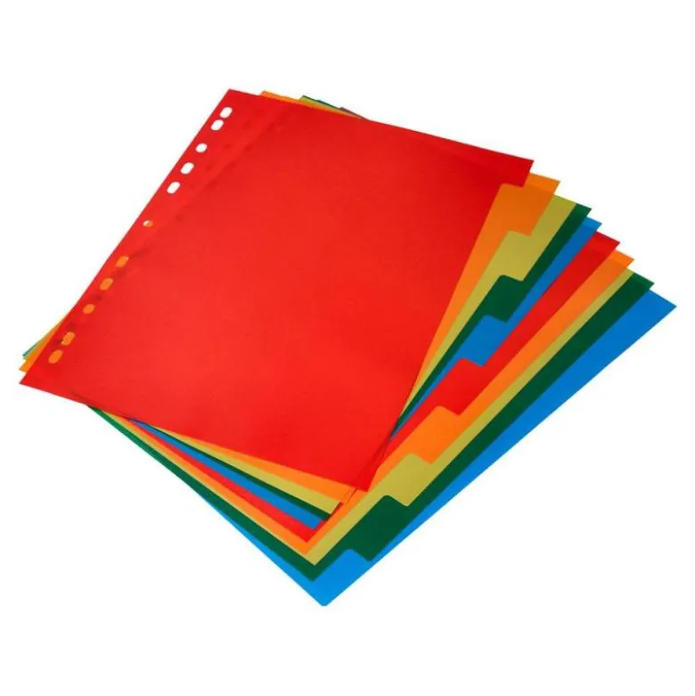 SEPARADOR Q-CONNECT PLASTICO JUEGO DE 10 SEPARADORES DIN A4 MULTITALADRO