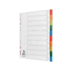 SEPARADOR Q-CONNECT PLASTICO JUEGO DE 10 SEPARADORES DIN A4 MULTITALADRO
