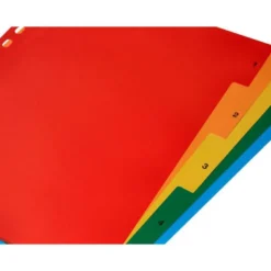 SEPARADOR Q-CONNECT PLASTICO JUEGO DE 5 SEPARADORES DIN A4 MULTITALADRO