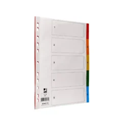 SEPARADOR Q-CONNECT PLASTICO JUEGO DE 5 SEPARADORES DIN A4 MULTITALADRO