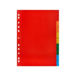 SEPARADOR Q-CONNECT PLASTICO JUEGO DE 5 SEPARADORES DIN A4 MULTITALADRO