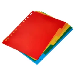 SEPARADOR Q-CONNECT PLASTICO JUEGO DE 5 SEPARADORES DIN A4 MULTITALADRO